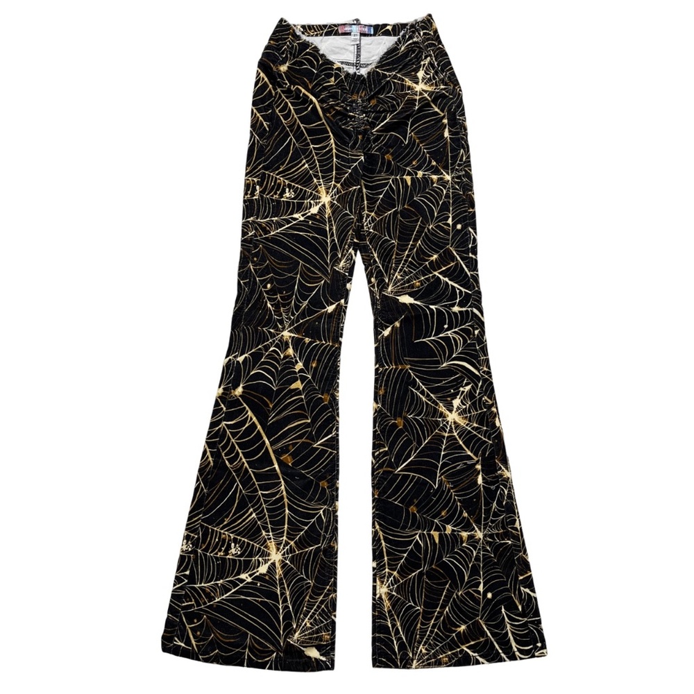 Urban Outfitters Spider Web Print Ruched V-Front Pant 27